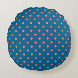 Folk Art Collectie Polka Dots Round Sierkussen Rond Kussen