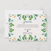 Folk Art Colorful Floral Fiesta Spanish Wedding Bedankkaart (Voorkant)