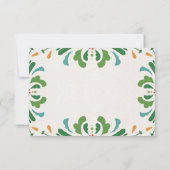 Folk Art Colorful Floral Fiesta Spanish Wedding Bedankkaart (Achterkant)
