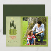 Folk Art Comfort en Joy-kerstfotokaarten Feestdagenkaart (Voorkant / Achterkant)