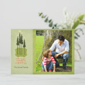 Folk Art Comfort en Joy-kerstfotokaarten Feestdagenkaart (Staand voorkant)