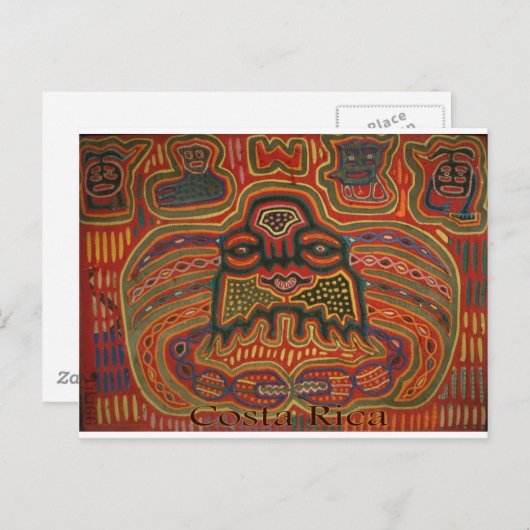 Folk Art Costa Rica Briefkaart (Voorkant / Achterkant)