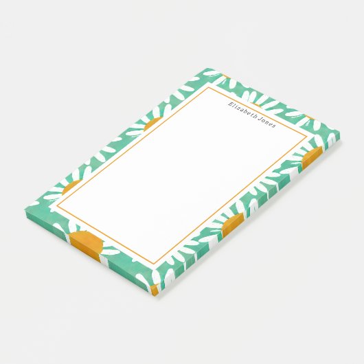 Folk Art Daisies Floral Post-it® Notes (Schuin)