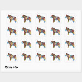 Folk Art Dala Horse Sticker (Vel)