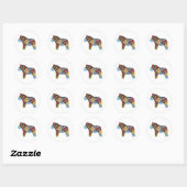 Folk Art Dala Horse Sticker (Vel)
