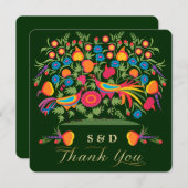 Folk Art Dank u Bruiloft Jubileum Kaart (Voorkant / Achterkant)