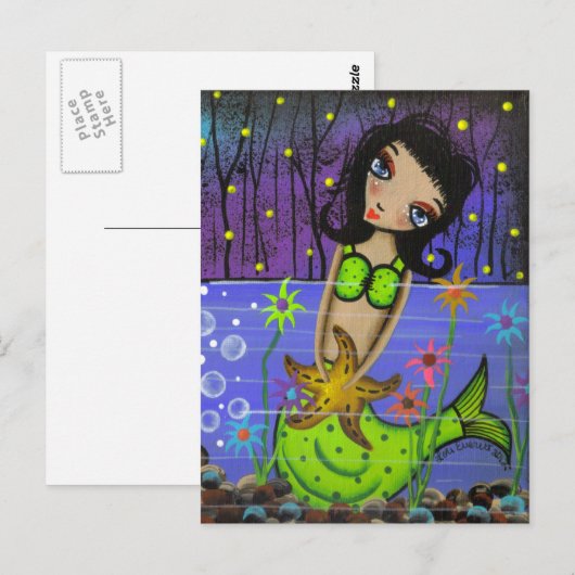 Folk Art Day of the Dead by Lori Everett Briefkaart (Voorkant / Achterkant)