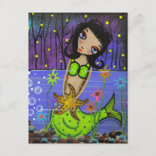 Folk Art Day of the Dead by Lori Everett Briefkaart