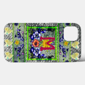 Folk Art Denim initiaal Hippie Case-Mate iPhone Case (Achterkant (horizontaal))