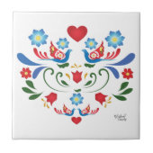 Folk-Art Design Ceramic Tile Tegeltje (Voorkant)
