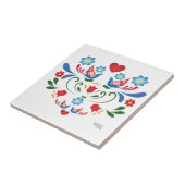 Folk-Art Design Ceramic Tile Tegeltje (Zijkant)