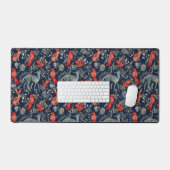 Folk Art Desk Mat met Faux Gold Diamonds (Keyboard & Muis)