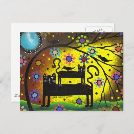 Folk Art Double Trouble door Lori Everett Briefkaart (Voorkant / Achterkant)