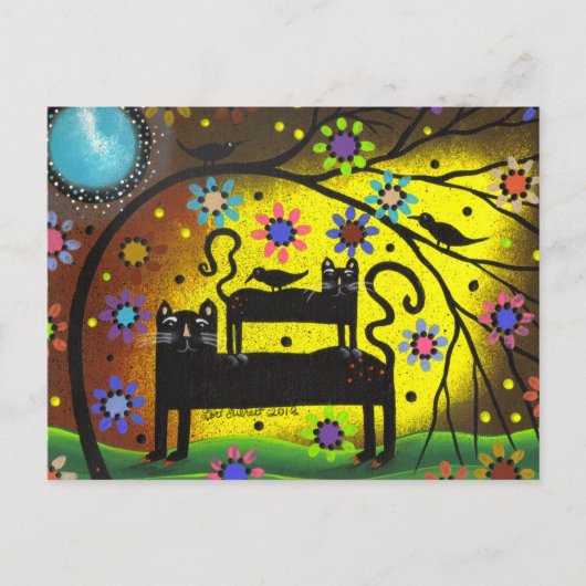 Folk Art Double Trouble door Lori Everett Briefkaart (Voorkant)