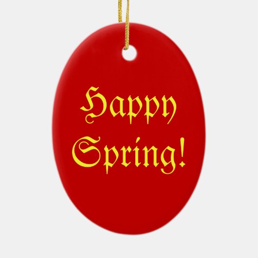 Folk Art Egg Keramisch Ornament (Achterkant)