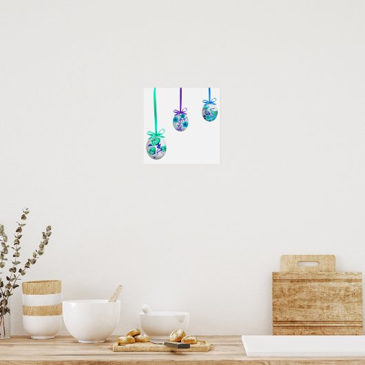Folk Art Eggs (door Oekraïne geïnspireerd) Poster (Keuken)