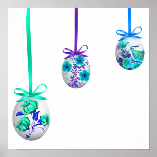 Folk Art Eggs (door Oekraïne geïnspireerd) Poster