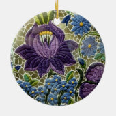 Folk Art Embroidery Flowers Keramisch Ornament (Achterkant)