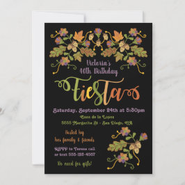 Folk Art Embroidery Mexican Fiesta Birthday Kaart