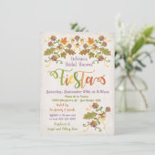 Folk Art Embroidery Mexican Fiesta Vrijgezellenfee Kaart (Staand voorkant)