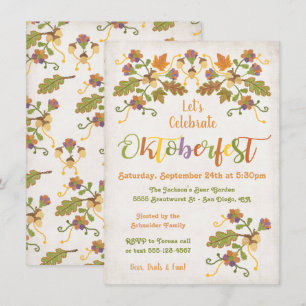 Folk Art Embroidery Oktoberfest Uitnodigingen