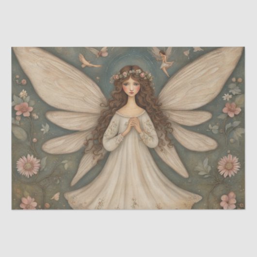 Folk Art Fairy Delight Decoupage Papier (Voorkant)