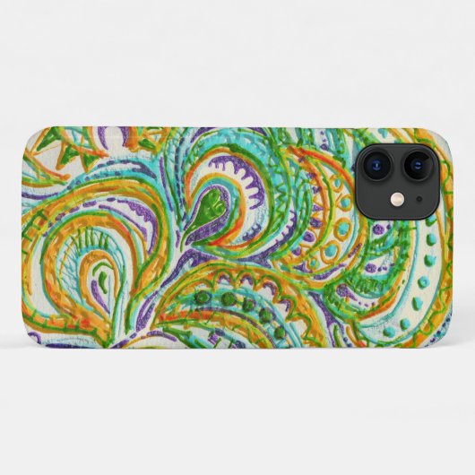 Folk Art Fantasy Pattern Case-Mate iPhone Case (Achterkant (horizontaal))
