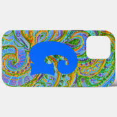 Folk Art Fantasy Pattern en Monogram Case-Mate iPhone Case (Achterkant (horizontaal))