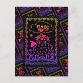 FOLK ART FARM ANIMALS SHEEP PIG ROOSTER Primium Briefkaart (Voorkant)