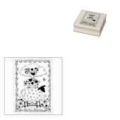 FOLK ART FARM ANIMALS SHEEP PIG ROOSTER Primium Rubberstempel (Gestempeld)