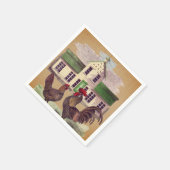 Folk Art Farmyard Kippen Rustiek Ontwerp Servetten (Hoek)