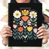 Folk Art Floral 2025 Aangepaste naam Planner