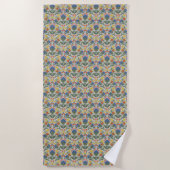 Folk Art Floral Beach Wrap Strandlaken (Voorkant)