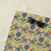 Folk Art Floral Beach Wrap Strandlaken (In situ)