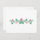 Folk Art Floral Border Briefkaart (Voorkant / Achterkant)