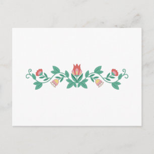 Folk Art Floral Border Briefkaart