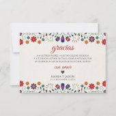 Folk Art Floral Botanical Fiesta Spanish Wedding Bedankkaart (Voorkant)