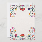 Folk Art Floral Botanical Fiesta Spanish Wedding Kaart (Achterkant)
