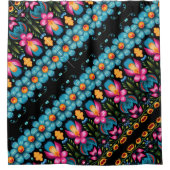 Folk Art Floral Charm Douchegordijn (Voorkant)