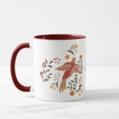 Folk Art Floral Dove Monogram Mok (Links)