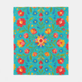 Folk art floral  fleece deken (Voorkant)