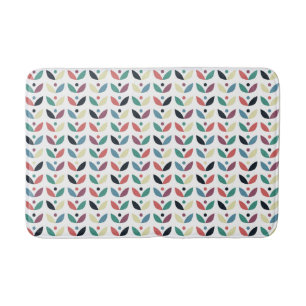 Folk Art Floral Geometric Pattern Badmat