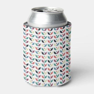 Folk Art Floral Geometric Pattern Blikjeskoeler