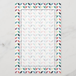 Folk Art Floral Geometric Pattern Briefpapier