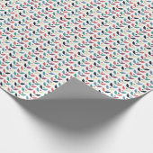 Folk Art Floral Geometric Pattern Cadeaupapier (Hoek)