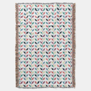 Folk Art Floral Geometric Pattern Deken