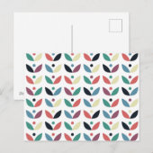 Folk Art Floral Geometric Pattern Feestdagenkaart (Voorkant / Achterkant)