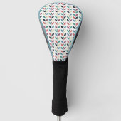Folk Art Floral Geometric Pattern Golfheadcover (Voorkant)