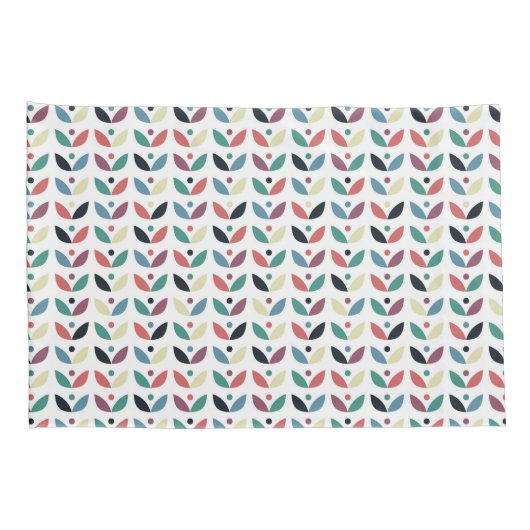 Folk Art Floral Geometric Pattern Kussensloop (Achterkant-Rechts)