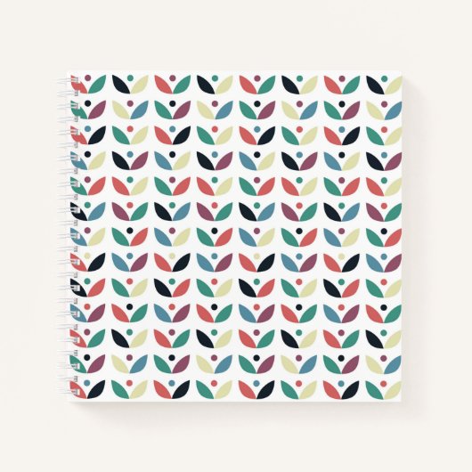 Folk Art Floral Geometric Pattern Notitieboek (Voorkant)